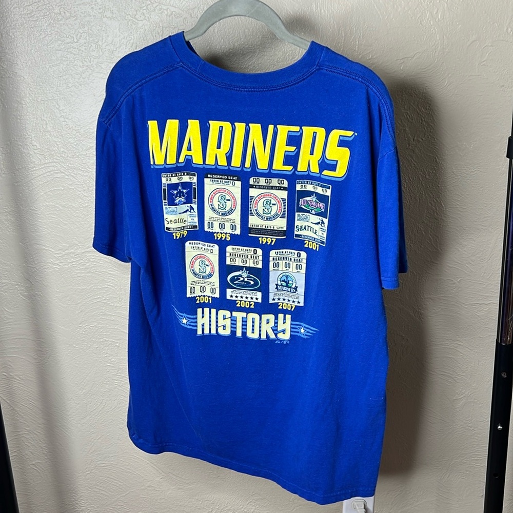 Majestic Lg T Shirt, Blue, Seattle Mariners History